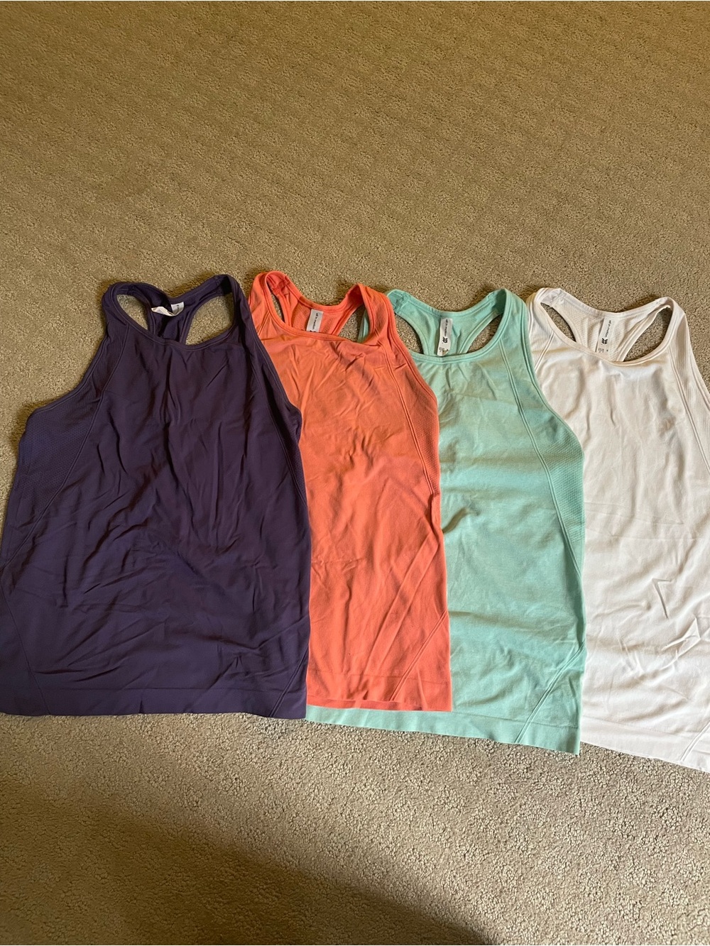 All In Motion Seamless Workout Tank Bundle 4 Pack Medium Athletic Gym Tops